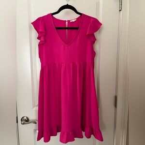 Boutique Dress in Hot Pink